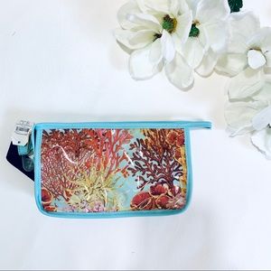 NEW TIME and TRU Makeup Bag seashore print